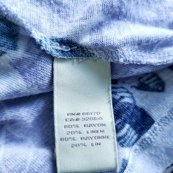 Anthro Deletta Floral Tank Elaborate Trim Linen - Picture 9 of 9